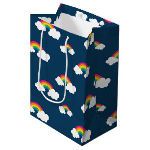 Sac cadeau moyen arc-en-ciel