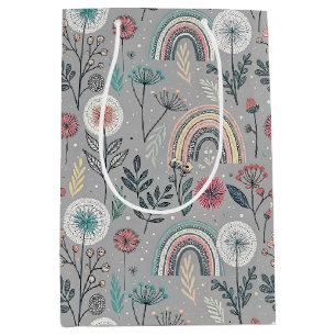 Sac Cadeau Moyen Arc-en-ciel et botanique