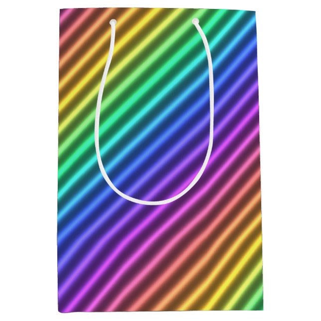 Sac Cadeau Moyen arcade néon nostalgique : (Devant)