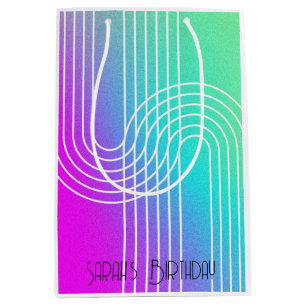 Sac Cadeau Moyen Arch Line Art - Conception géométrique minimaliste