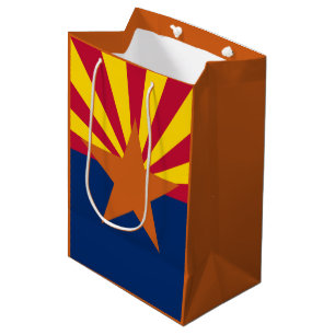 Sac Cadeau Moyen Arizona Drapeau : Réglage de Star Sun, État du cui