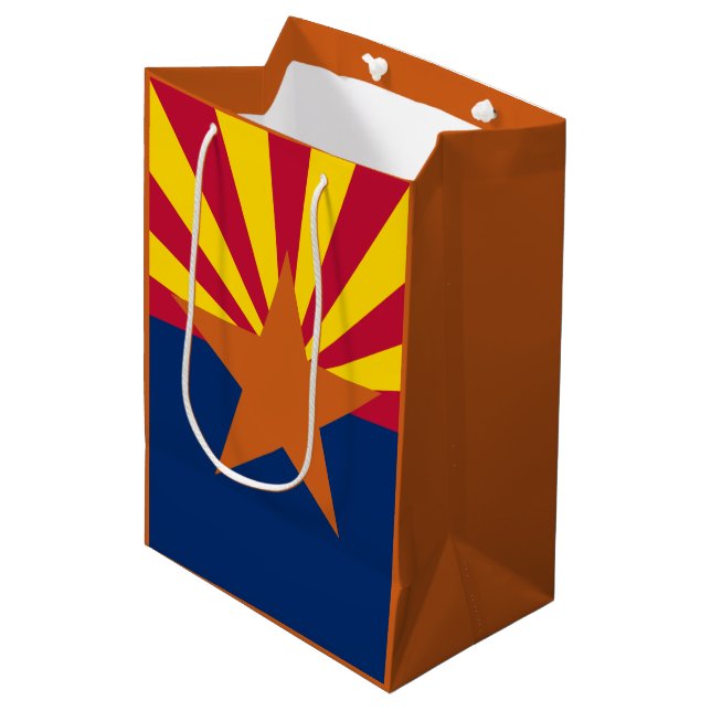 Sac Cadeau Moyen Arizona Drapeau : Réglage de Star Sun, État du cui (Devant Angle)