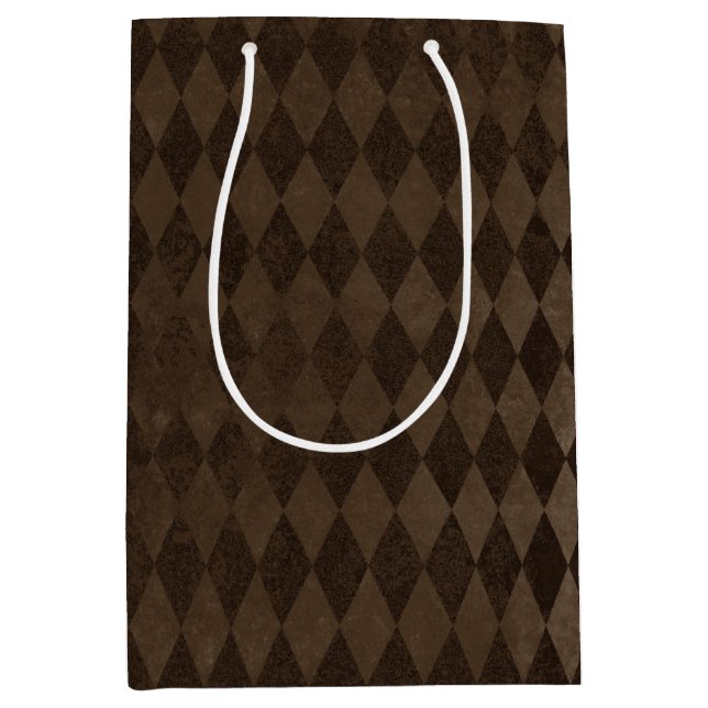 Sac Cadeau Moyen Arlequin vintage Brown foncé (Devant)