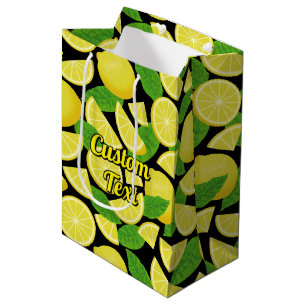 Sac Cadeau Moyen Arrière - plan citron