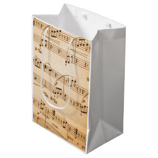 Sac Cadeau Moyen Arrière-plan de notes de musique
