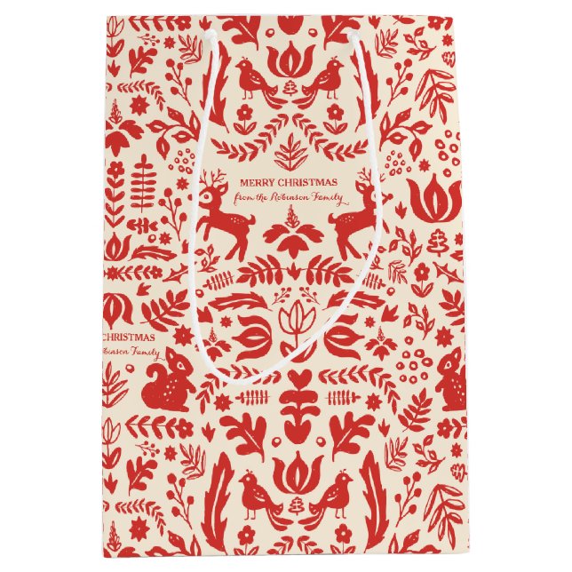 Sac Cadeau Moyen Art populaire de vacances personnalisé (Devant)