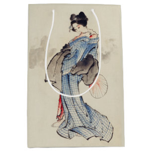 Sac Cadeau Moyen Art traditionnel japonais de geisha en kimono