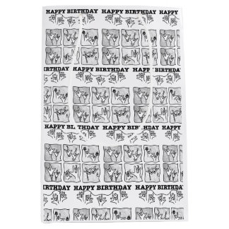 Sac Cadeau Moyen ASL ILY Obsession - Happy Birthday! 