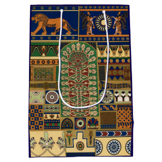 Sac Cadeau Moyen Assyrian Gold Lion, Sun & Ancient Angels Artistic