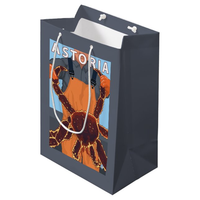 Sac Cadeau Moyen Astoria, crabe d'OregonKing (Devant Angle)