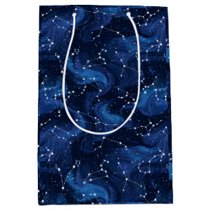 Sac Cadeau Moyen Astrologie Boho motif de signe du zodiaque sur fon