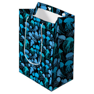 Sac Cadeau Moyen Attention aux méduses. L Blue.b Black BG