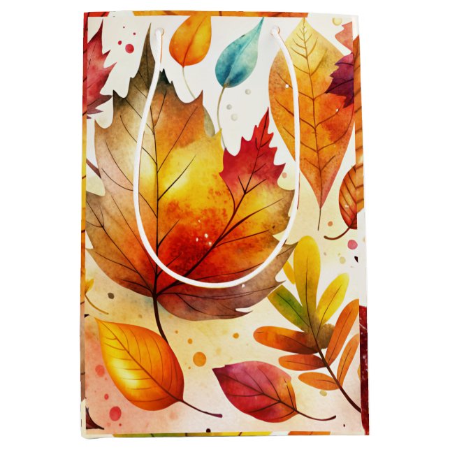 Sac Cadeau Moyen Autumn Leaves (Devant)