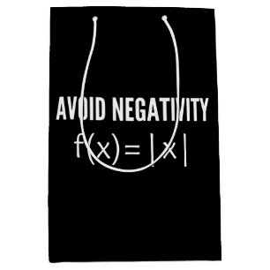 Sac Cadeau Moyen avoid negativity math equation