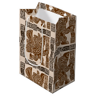 Sac Cadeau Moyen Aztec Eagle Guerrier Tribal Art antique