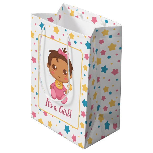 Sac Cadeau Moyen Baby Girl rose Jumpsuit foncé (Dos Angle)