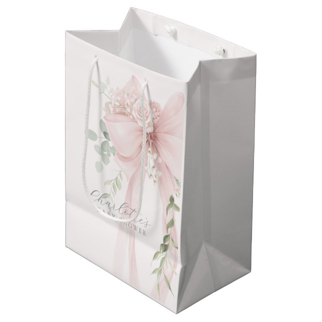 Sac Cadeau Moyen Baby in bloom Bow baby Shower Thank you (Devant Angle)