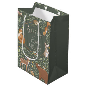 Sac Cadeau Moyen Baby shower d'amis de la forêt