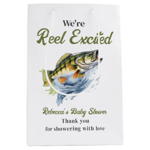 Sac Cadeau Moyen Baby shower des pêcheurs de gros poissons de Reel