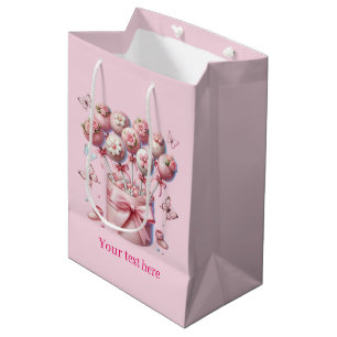 Sac Cadeau Moyen Baby shower filles personnalisables