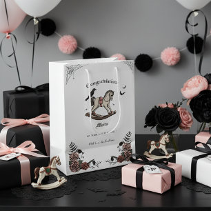 Sac Cadeau Moyen Baby shower gothique victorien Rocking Horse Girl
