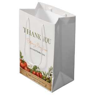 Sac Cadeau Moyen Baby Shower Marché de Producteurs Fraîchement Cuei