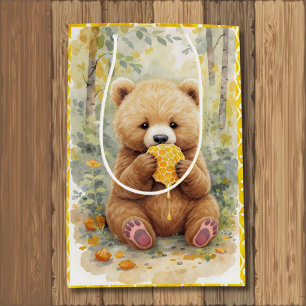 Sac Cadeau Moyen  Baby Shower Ours et Miel