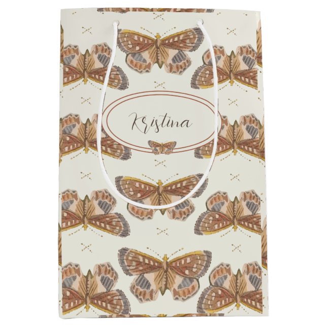 Sac Cadeau Moyen Baby shower papillon (Devant)
