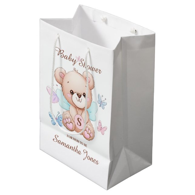 Sac Cadeau Moyen Baby shower personnalisé (Devant Angle)