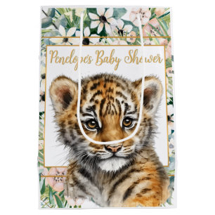 Sac Cadeau Moyen Baby shower réaliste de Tiger Cub