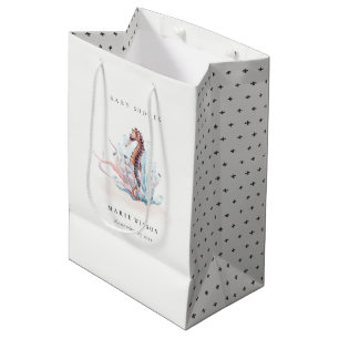 Sac Cadeau Moyen Baby shower sous-marin de corail d'algues marines