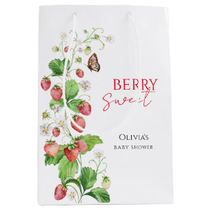 Sac Cadeau Moyen Baby Shower Sucré aux Fraises