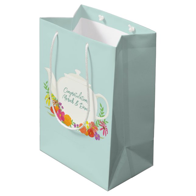 Sac Cadeau Moyen Baby shower Tea Party (Dos Angle)