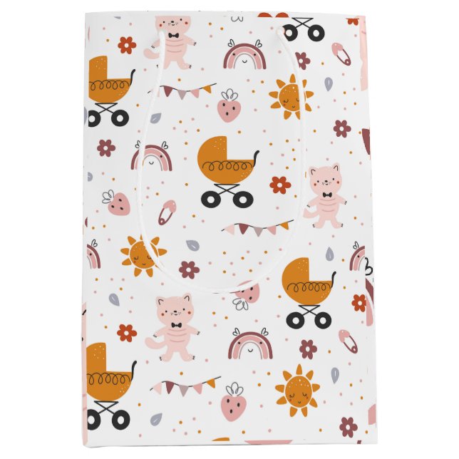 Sac Cadeau Moyen Bac cadeau bébé pour baby shower (Devant)