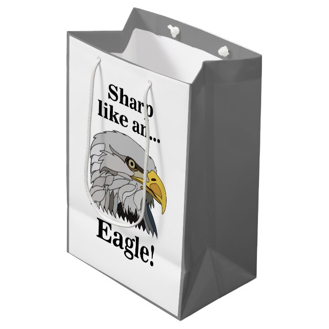 Sac Cadeau Moyen Bald Eagle (Devant Angle)