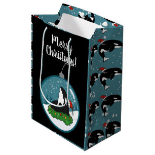 Sac Cadeau Moyen Baleine tueuse Orca Christmas