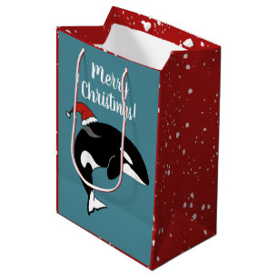 Sac Cadeau Moyen Baleine tueuse Orca Christmas 