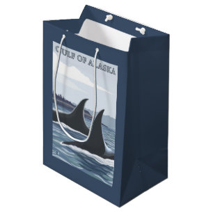 Sac Cadeau Moyen Baleines #1 - le golfe d'Alaska d'orque