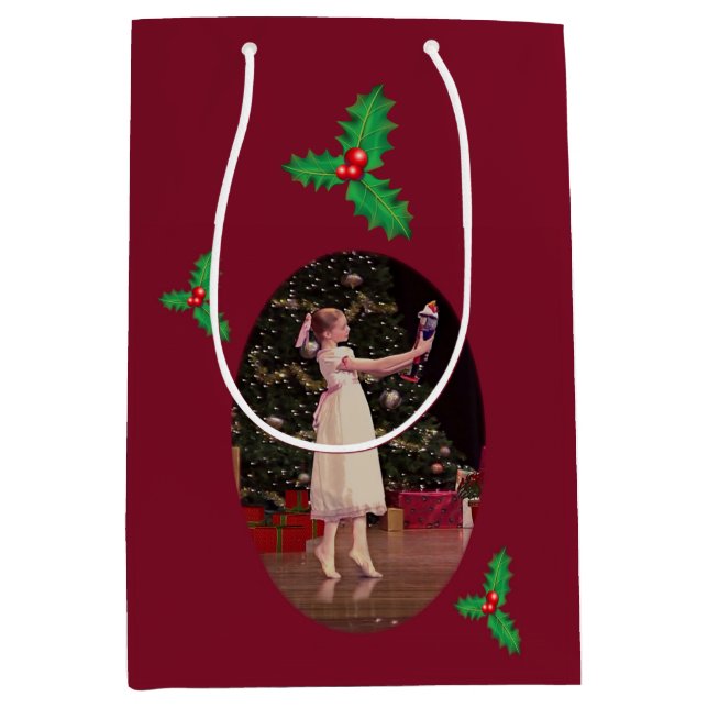 Sac Cadeau Moyen Ballet de Noël de casse-noix (Devant)