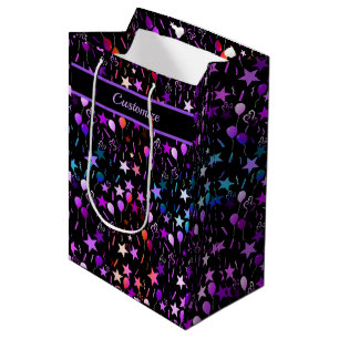 Sac Cadeau Moyen Ballons colorés & Étoiles Sac-cadeau moyen