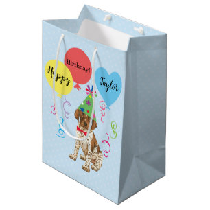 Sac Cadeau Moyen Balloons de fête d'anniversaire Pointeur allemand