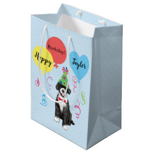 Sac Cadeau Moyen Ballotte de fête d'anniversaire Chien d'eau portu