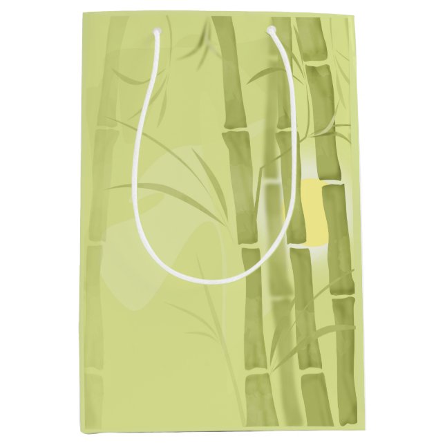 Sac Cadeau Moyen Bamboo vert (Devant)