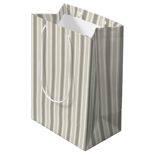 Sac Cadeau Moyen Bande de bonbons beige (Dos Angle)