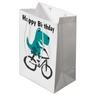 Sac Cadeau Moyen Bande dessinée drôle de bicyclette d'équitation de
