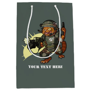 Sac Cadeau Moyen Bande dessinée marine d'arme à feu de mise à feu