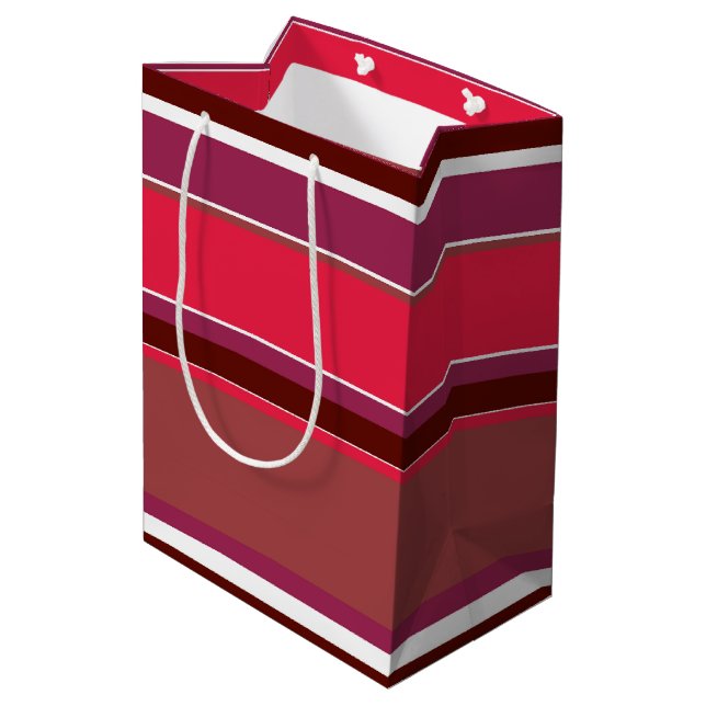 Sac Cadeau Moyen Bandes rouges (Dos Angle)