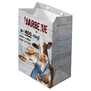 Sac Cadeau Moyen Barbecue Cuisine Vache Grillant crevettes