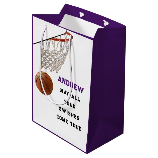 Sac Cadeau Moyen Basket Créatif (Dos Angle)