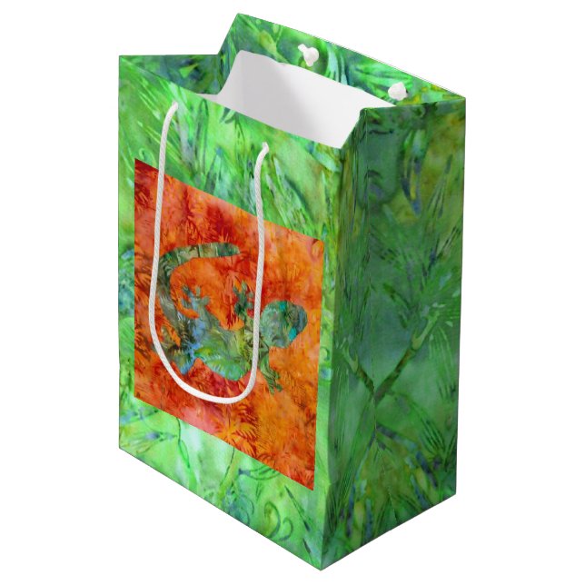 Sac Cadeau Moyen Batik Lizard (Devant Angle)